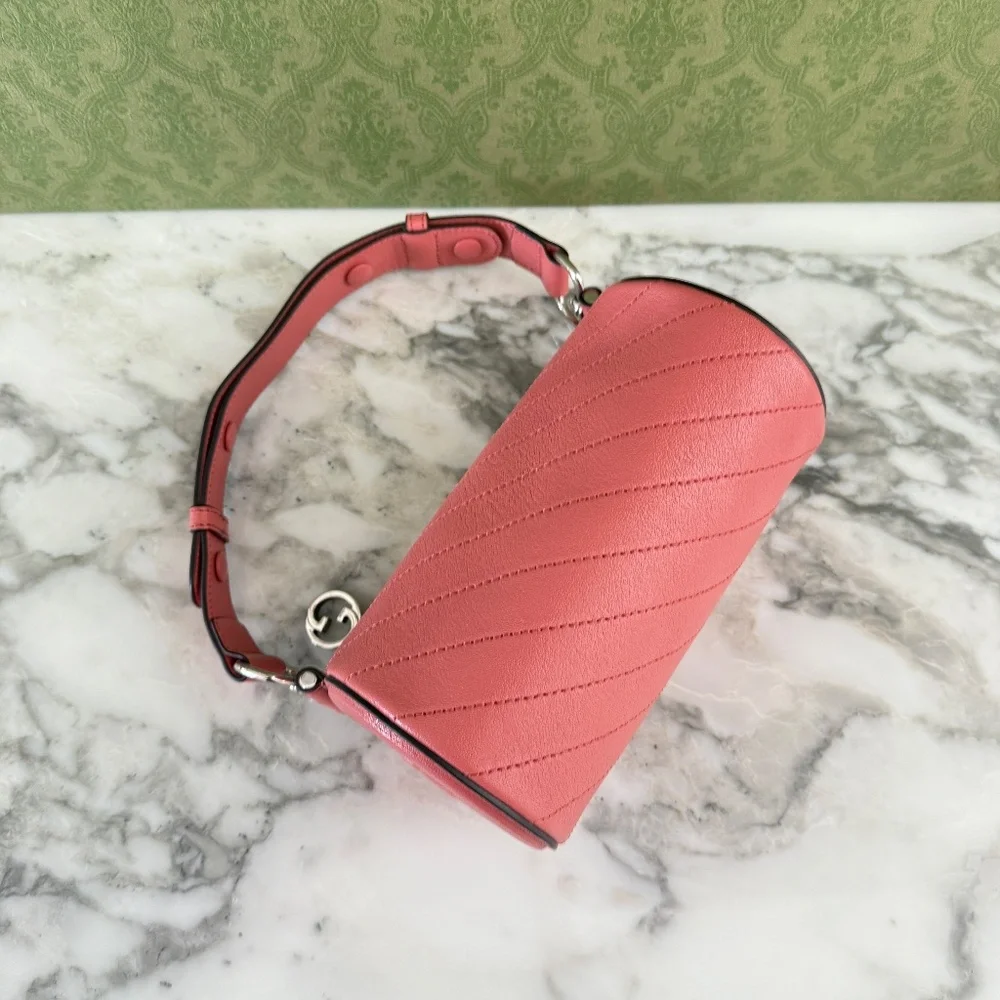 Gucci 760170 Blondie Sakai Green‎ Be PINK Leather Bag